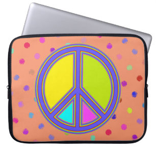 Capa Para Notebook holiES - sinal colorido PEACE + suas ideias