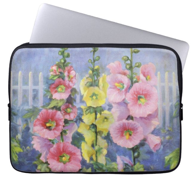 Capa Para Notebook Hollyhock rosa e amarelo por Cargill, 1937 (Frente)