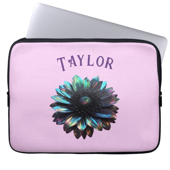 Capa Para Notebook Holographic Black Dahlia Eletrônicos Bag (Frente)
