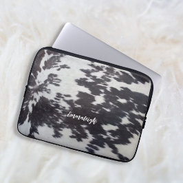 Capa Para Notebook Holstein Cow Faux Leather Aspecto Natural