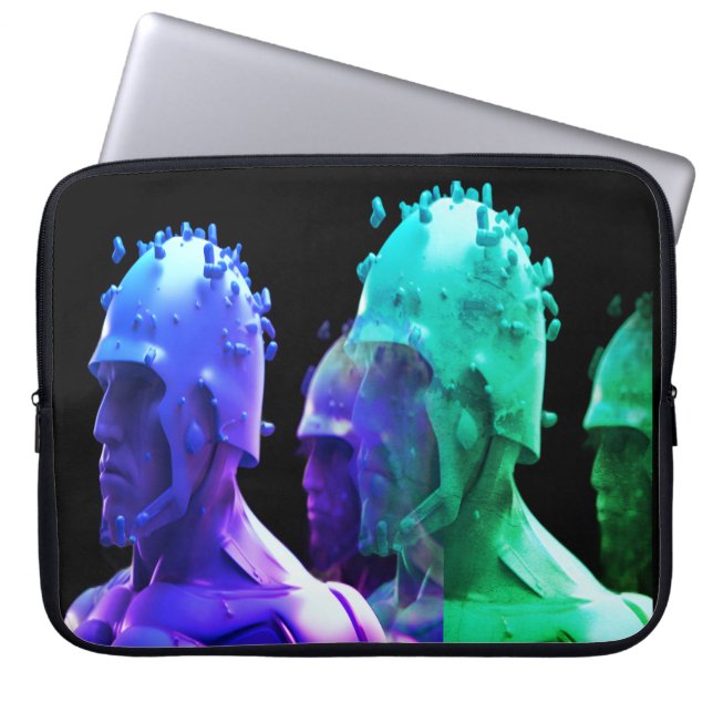 Capa Para Notebook Homens do Exército de Metal com Defeito na Bolsa d (Frente)