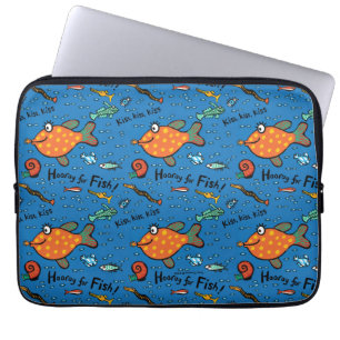 Capa Para Notebook Hooray para o teste padrão dos peixes
