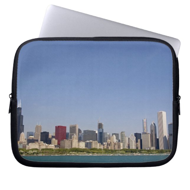 Capa Para Notebook Horizonte de Chicago, Illinois, EUA. (Frente)