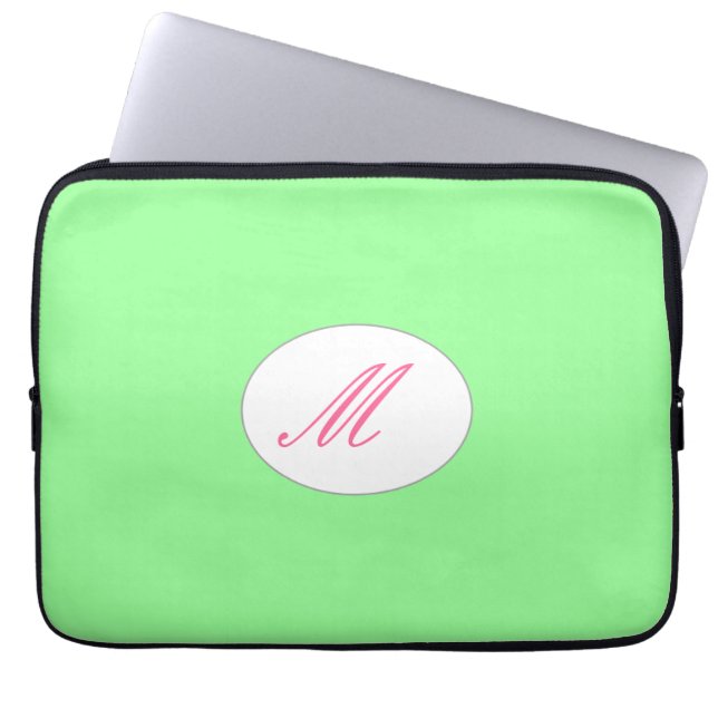 Capa Para Notebook Hortelã Monogrammed (Frente)