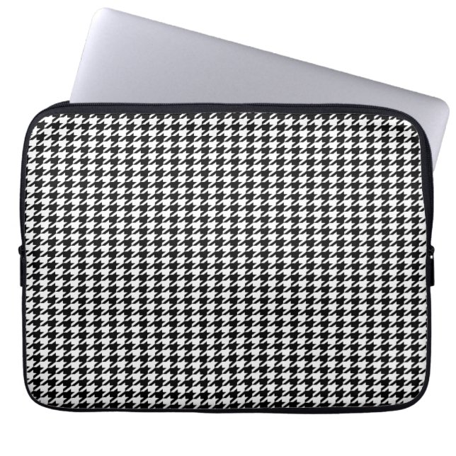 Capa Para Notebook Houndstooth preto (Frente)