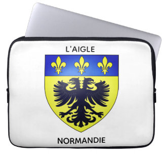 Capa Para Notebook Housse de laptop blason de L'Aigle en Normandie