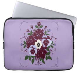 Capa Para Notebook Housse pour Ordinateur Portable Bouquet de Violett