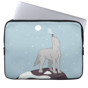 Capa Para Notebook Howling Artic Wolf