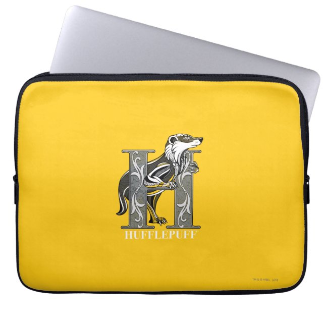 Capa Para Notebook HUFFLEPUFF™ Crosshatch Emblem (Frente)