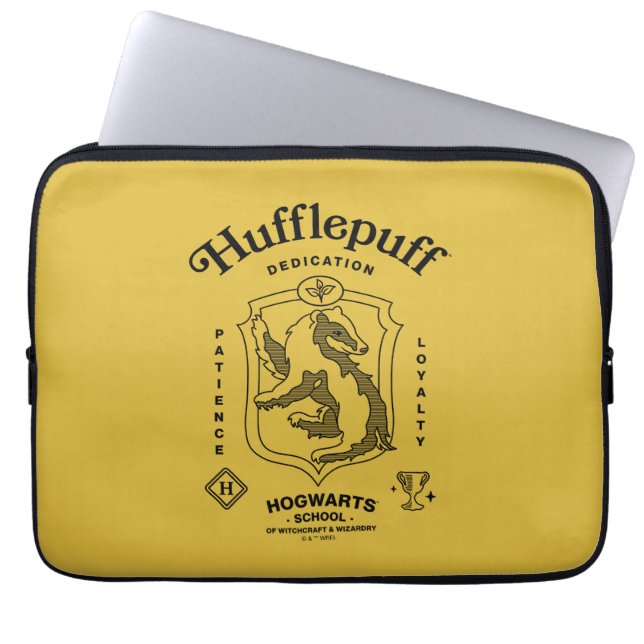 Capa Para Notebook HUFFLEPUFF™ Dedication Patience Loyalty Crest (Frente)