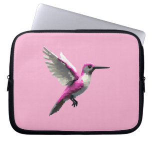Capa Para Notebook Hummingbird Rosa Pixelado-