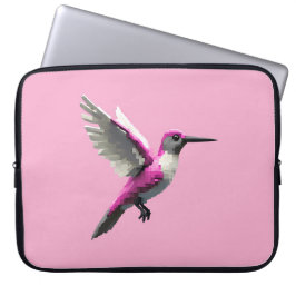 Capa Para Notebook Hummingbird Rosa Pixelado-