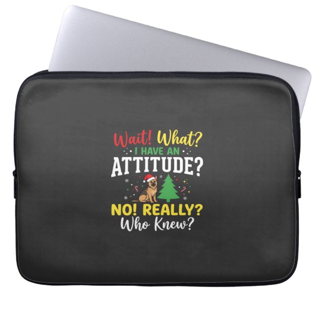 Capa Para Notebook Humor Atitude Cachorro Natal (Frente)