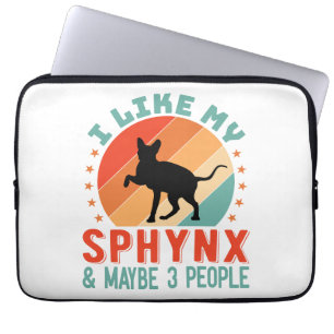 Capa Para Notebook Humor de Proprietário de Gatos Sphynx, Sem Cabelo,