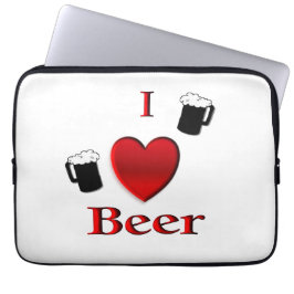 Capa Para Notebook I Heart Beer Design