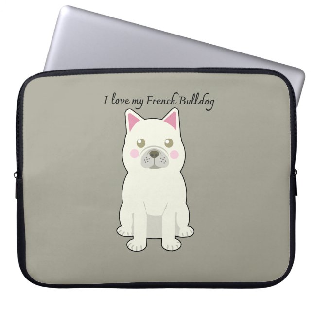 Capa Para Notebook I love my French Bulldog (Frente)