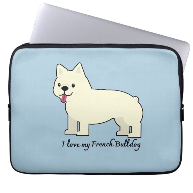Capa Para Notebook I love my French Bulldog (Frente)