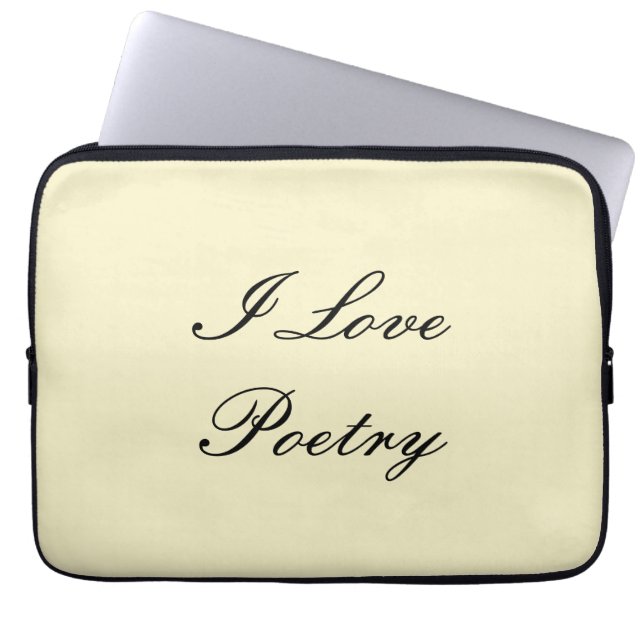 Capa Para Notebook I Love Poetry Tablet Case (Cream & Black) (Frente)