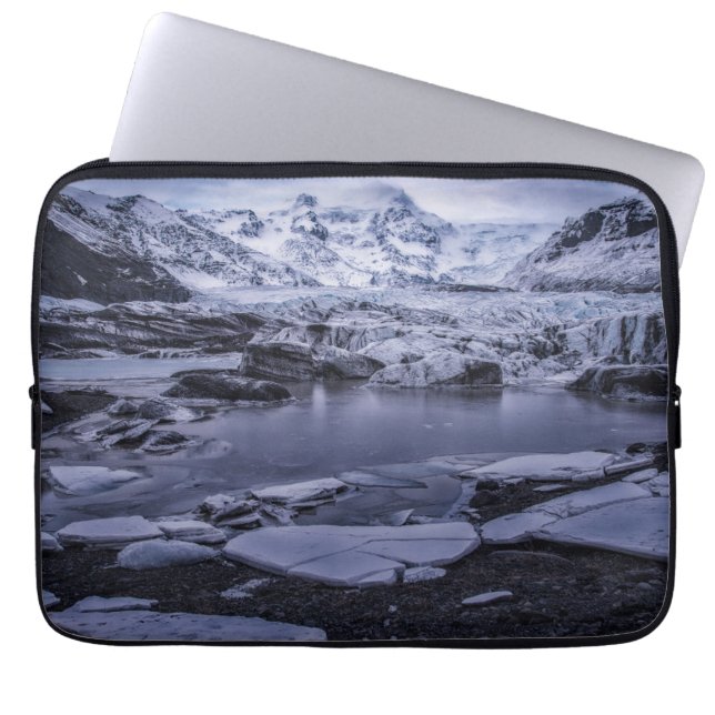 Capa Para Notebook Ice & Snow | Sólheimajökull Glacier, Iceland (Frente)