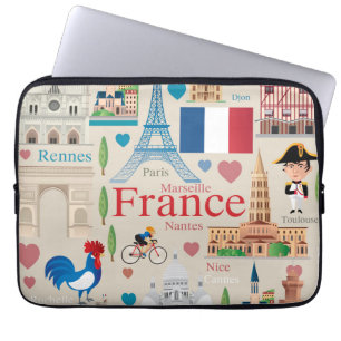 Capa Para Notebook Ícones bonitos de France