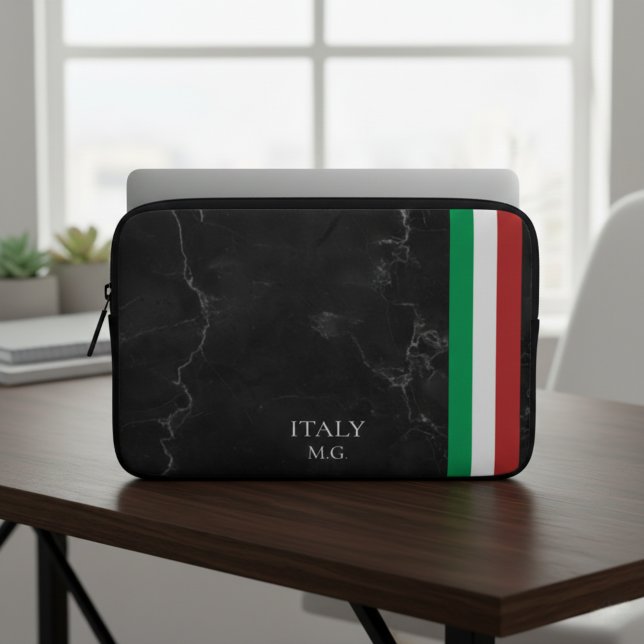 Capa Para Notebook Identity Tech Custom Black Marble Laptop Sleeve (Criador carregado)