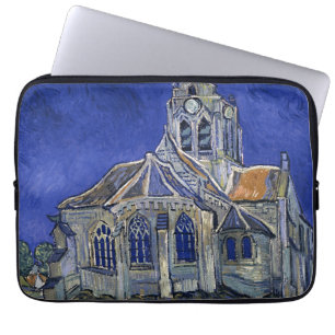 Capa Para Notebook Igreja em Auvers por pintura de Van Gogh