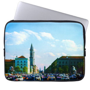 Capa Para Notebook Igreja universitária vintage munich ludwigstraße
