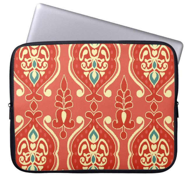 Capa Para Notebook Ikat artesanal: Tecido de Boho Étnico (Frente)