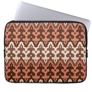 Capa Para Notebook Ikat Damask, Brown, Taupe & Rust marroquino