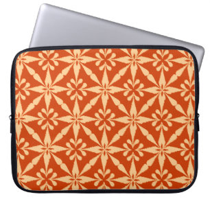 Capa Para Notebook Ikat Star Pattern - Mandarin Orange