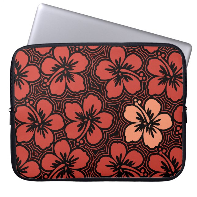 Capa Para Notebook Ilha Hibiscus Havaiana Neoprene Wetcase (Frente)