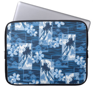 Capa Para Notebook Ilha Niihau Plumeria Havaiana e Palm Tree