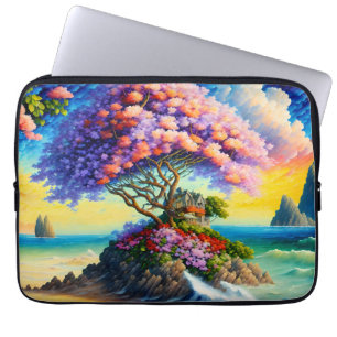 Capa Para Notebook Ilha oculta no oceano