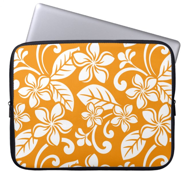 CAPA PARA NOTEBOOK ILHA PLUMERIA (LARANJA) (Frente)