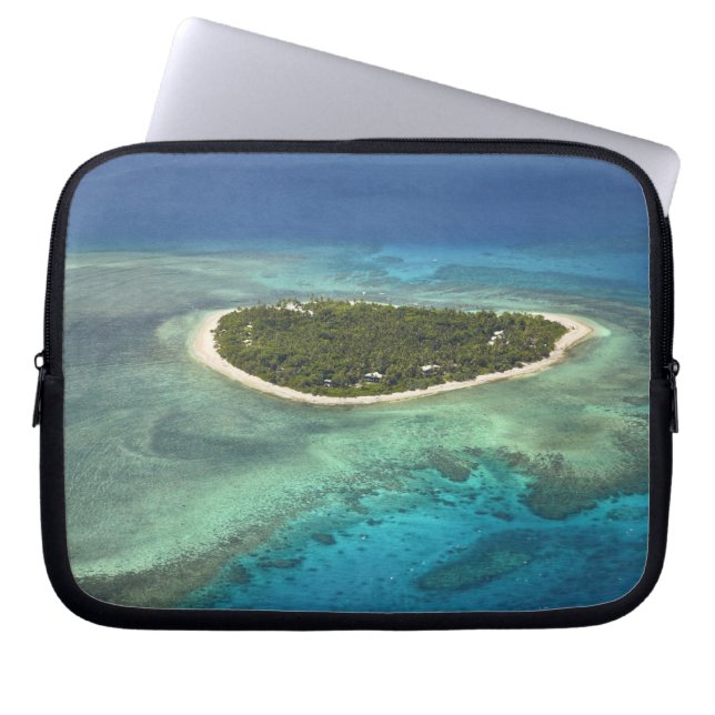 Capa Para Notebook Ilha Tavarua e recife de coral, Ilhas Mamanuca (Frente)