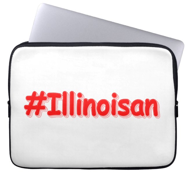 Capa Para Notebook "#Illinoisano " Design bonito. Comprar Agora (Frente)