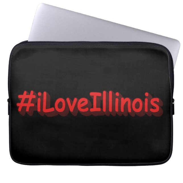 Capa Para Notebook "#iLoveIllinois " Cute Design. Buy Now (Frente)