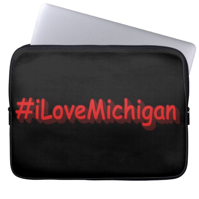 Capa Para Notebook "#iLoveMichigan " Design bonito. Comprar Agora (Frente)