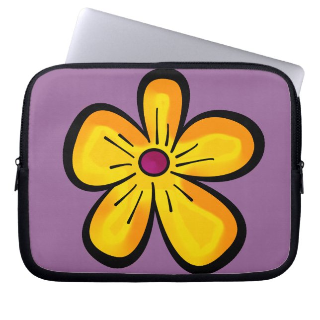 Capa Para Notebook Ilsutaração da Flor Amarela-Cura (Frente)