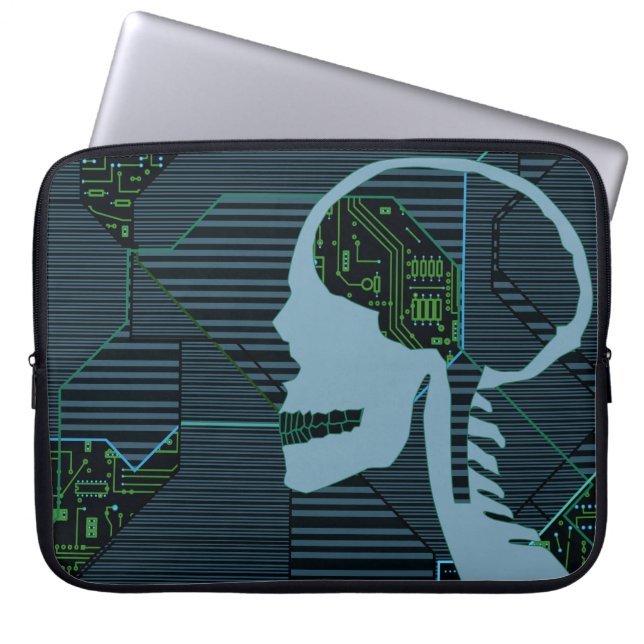 Capa Para Notebook iluminar o crânio lógico (Frente)