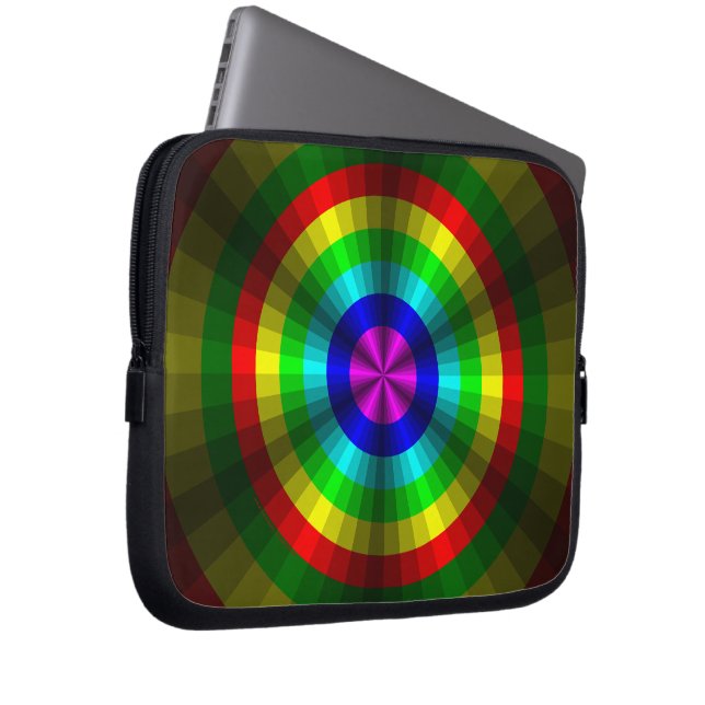 Capa Para Notebook Ilusões ópticas Mala do Laptop Arco-Íris (Frente Esquerda)