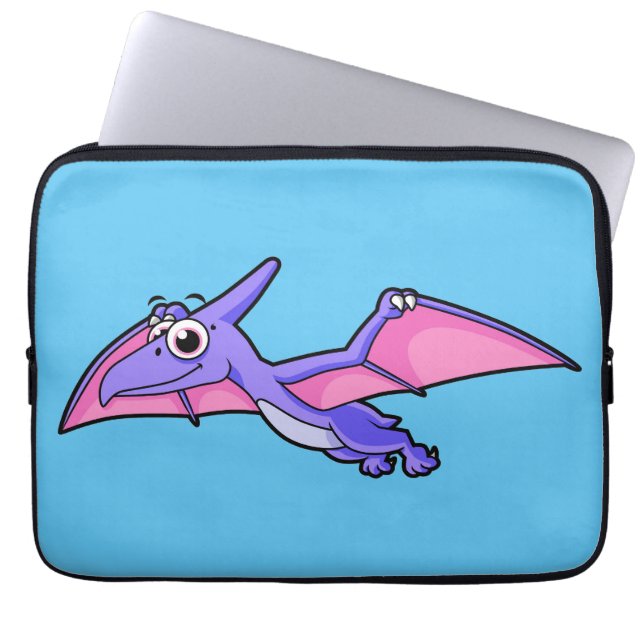 Capa Para Notebook Ilustração Bela De Um Pterodactilo Voador. (Frente)