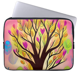 Capa Para Notebook Ilustração bonito de árvore colorida
