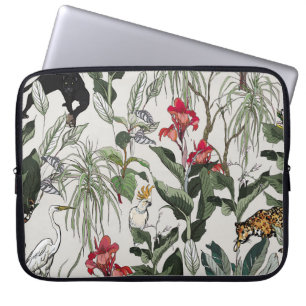 Capa Para Notebook Ilustração Botânica Desenhada à Mão Ininterrupta