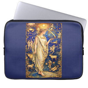 Capa Para Notebook Ilustração Celestial da Deusa do Zodíaco Art Nouve