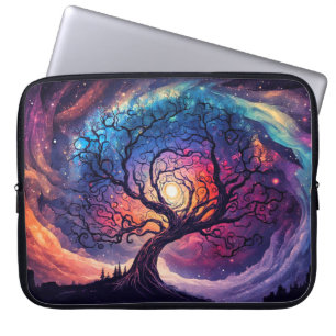 Capa Para Notebook Ilustração Colorida do Céu Noturno Iluminante