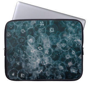 CAPA PARA NOTEBOOK ILUSTRAÇÃO DE BOLHAS AZUIS E BRANCAS