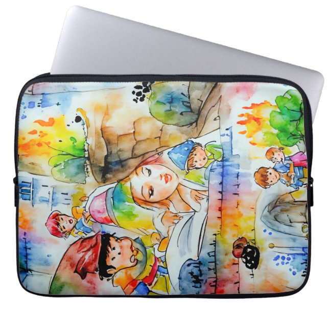 Capa Para Notebook Ilustração de Contorno de Fadas Quimáticas (Frente)