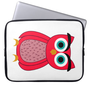 Capa Para Notebook Ilustração de Coruja Rosa Fofa