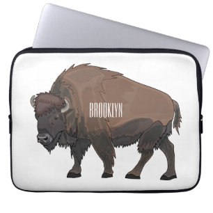 Capa Para Notebook Ilustração de desenho animado Bison